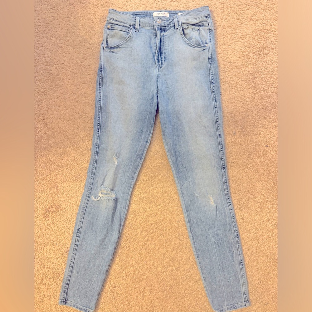 Gently worn Guess super high-rise jeans